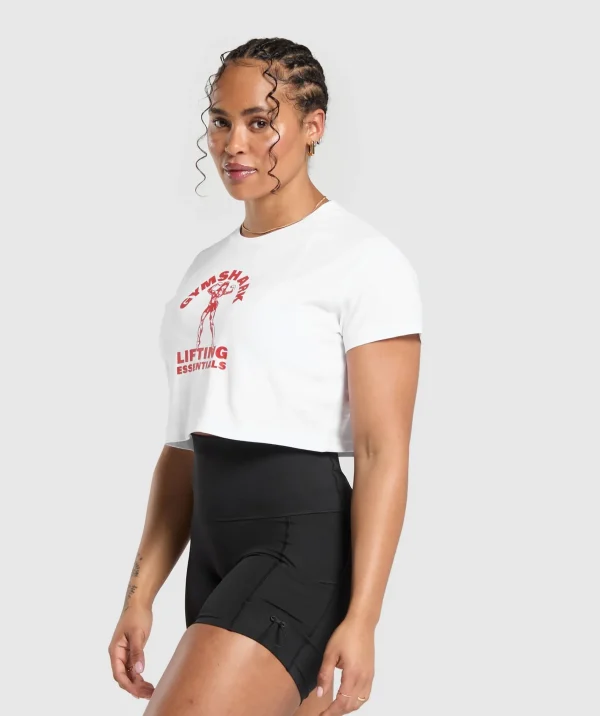 Fashion Gymshark Strong Women Crop Top White