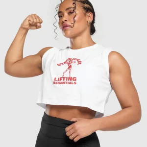 Fashion Gymshark Strong Women Crop Top White