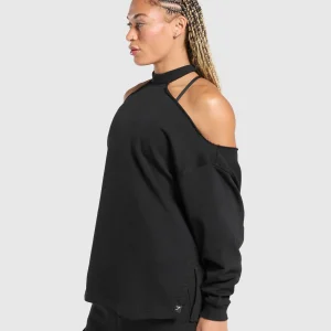 Clearance Gymshark Superset Longline Sweatshirt Black