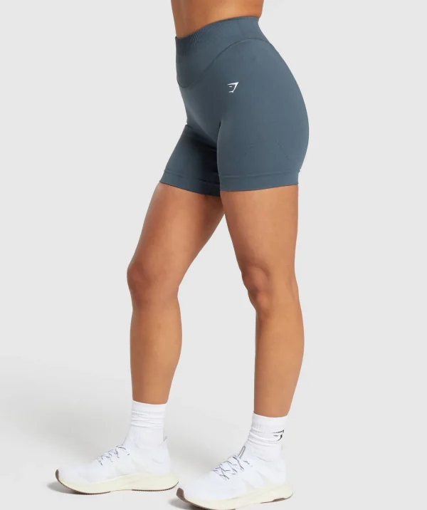 Hot Gymshark Sweat Seamless Shorts TitaniumBlue