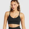 Discount Gymshark Sweat Seamless Sports Bra 2.0 Black