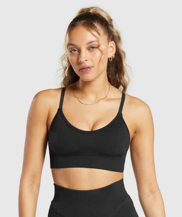 Discount Gymshark Sweat Seamless Sports Bra 2.0 Black