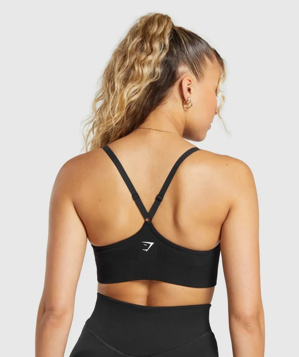 Discount Gymshark Sweat Seamless Sports Bra 2.0 Black