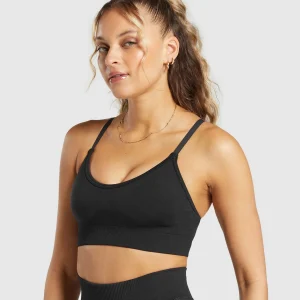 Discount Gymshark Sweat Seamless Sports Bra 2.0 Black