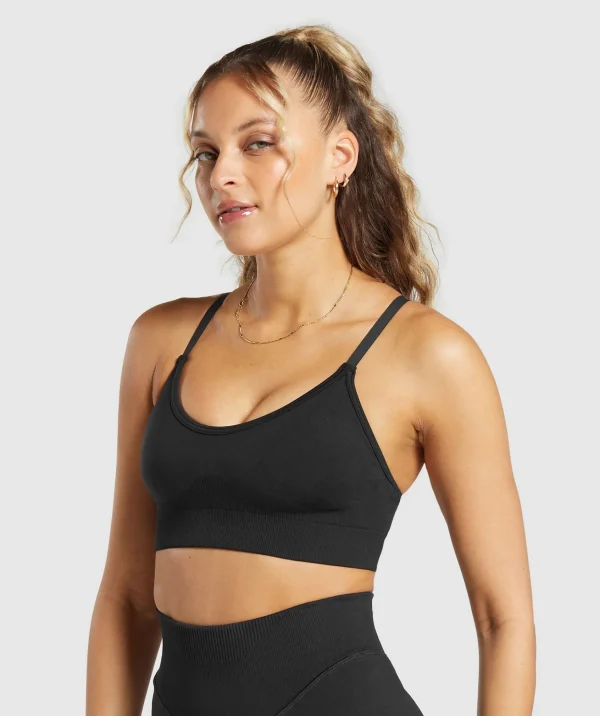 Discount Gymshark Sweat Seamless Sports Bra 2.0 Black