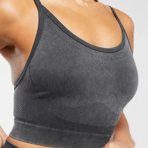 New Gymshark Sweat Seamless Washed Midi Tank Black