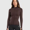 New Gymshark Sweat Seamless Zip Up Jacket HeritageBrown