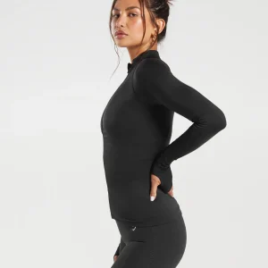 Sale Gymshark Sweat Seamless Zip Up Jacket Black