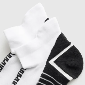 New Gymshark Tab Running Socks White/Black