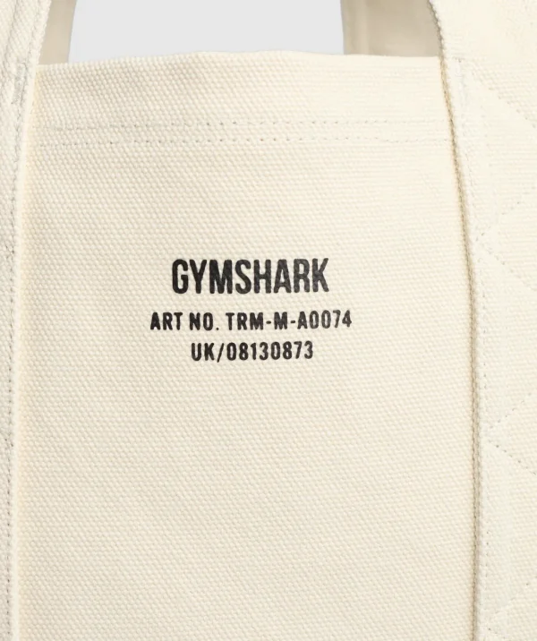 Best Gymshark Tactical Canvas Tote Bag EcruWhite