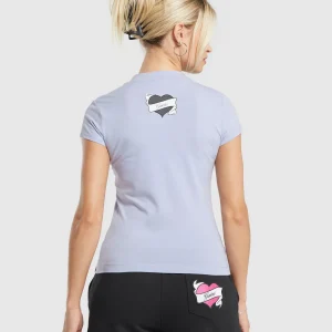 New Gymshark Tattoo T-Shirt SilverLilac