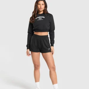 Outlet Gymshark Team GS Cropped Sweatshirt Black