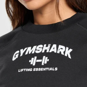 Outlet Gymshark Team GS Cropped Sweatshirt Black