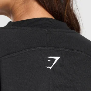 Outlet Gymshark Team GS Cropped Sweatshirt Black