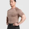 Sale Gymshark Tectonic Seamless T Shirt MochaMauve/WalnutBrown