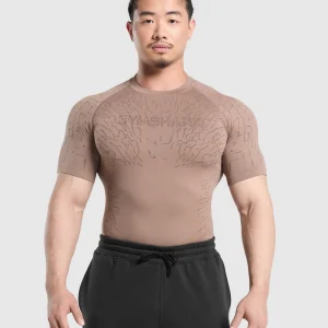 Sale Gymshark Tectonic Seamless T Shirt MochaMauve/WalnutBrown