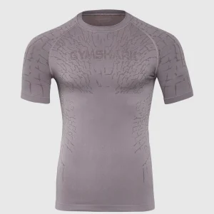 New Gymshark Tectonic Seamless T Shirt BrushedPurple/GreyedPurple