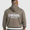 Clearance Gymshark Training Dept. Hoodie CamoBrown