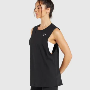 Fashion Gymshark Training Drop Arm Tank Black