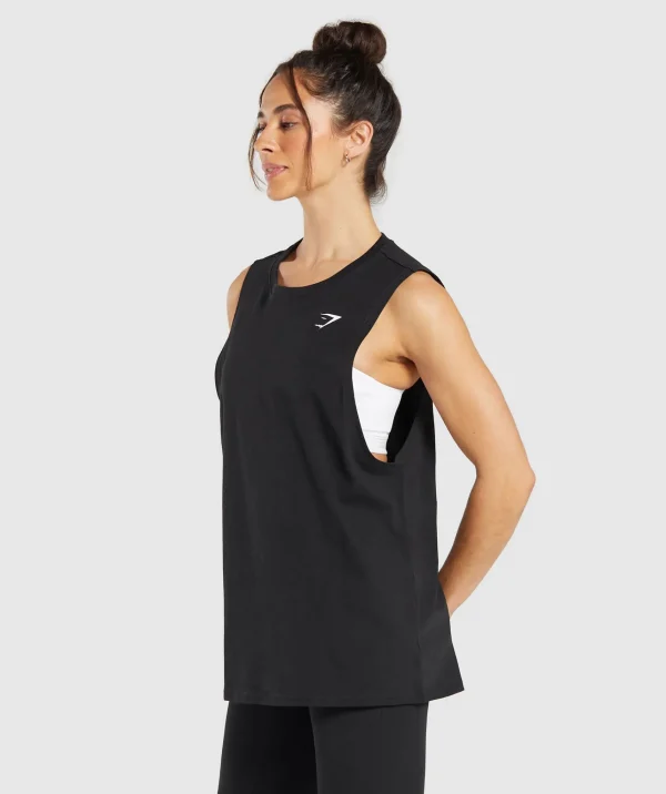 Fashion Gymshark Training Drop Arm Tank Black