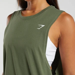 Discount Gymshark Training Drop Arm Tank CoreOlive