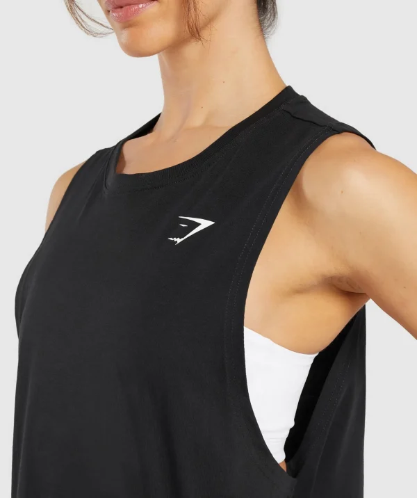 Fashion Gymshark Training Drop Arm Tank Black