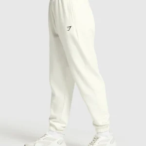 Hot Gymshark Training Fleece Joggers SoftWhite