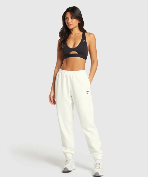 Hot Gymshark Training Fleece Joggers SoftWhite