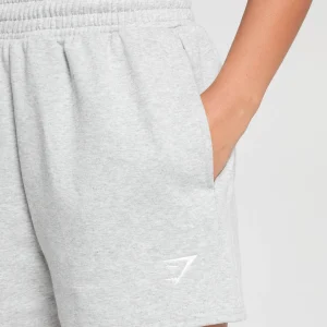 Clearance Gymshark Training Fleece Shorts LightGreyCoreMarl