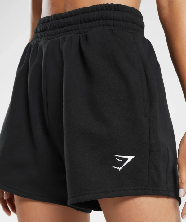 New Gymshark Training Fleece Shorts Black