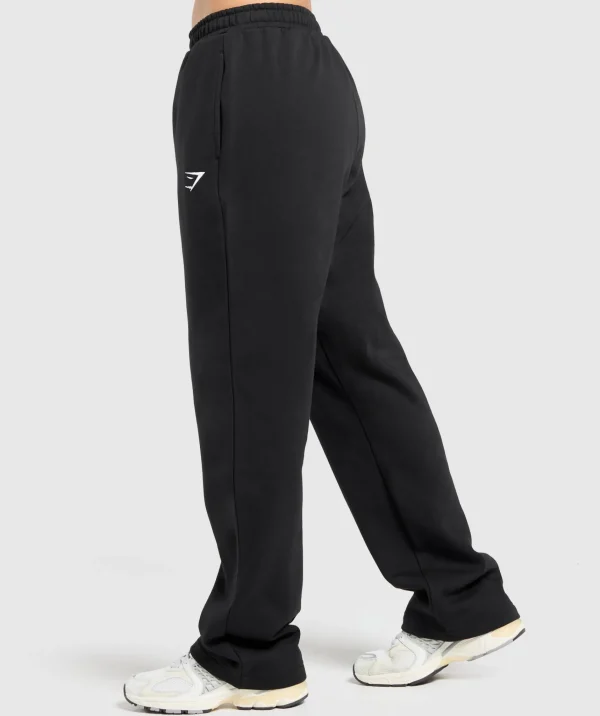 Clearance Gymshark Training Fleece Straight Leg Joggers Black