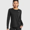 New Gymshark Training Long Sleeve Top Black