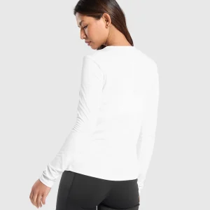 Online Gymshark Training Long Sleeve Top White