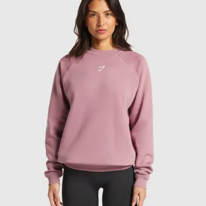 Sale Gymshark Training Oversized Fleece Sweatshirt CalmPink