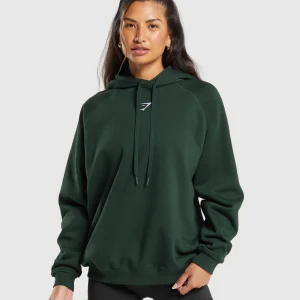 Hot Gymshark Training Oversized Fleece Hoodie VictoryGreen