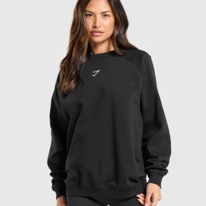 Discount Gymshark Training Oversized Fleece Sweatshirt Black