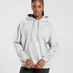 Best Gymshark Training Oversized Fleece Hoodie LightGreyCoreMarl