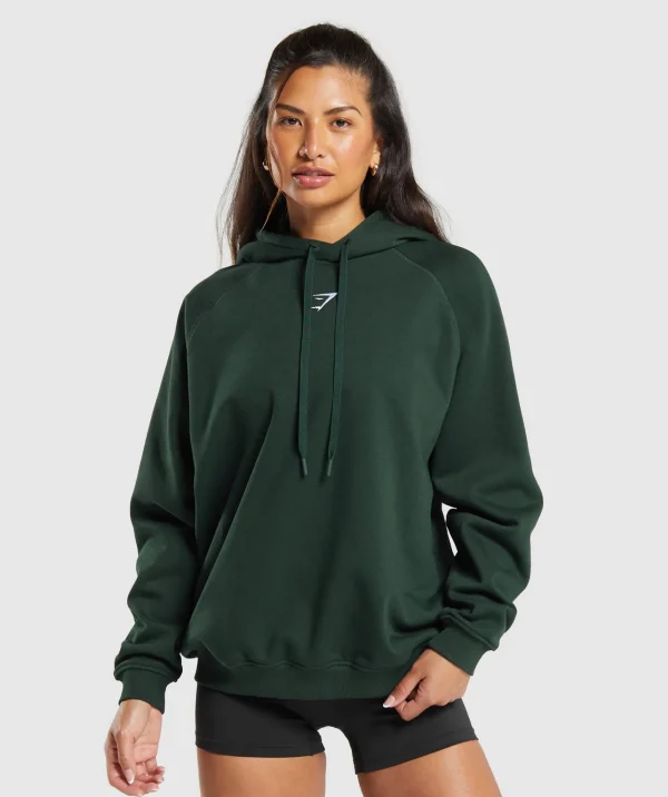 Hot Gymshark Training Oversized Fleece Hoodie VictoryGreen