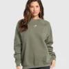 Clearance Gymshark Training Oversized Fleece Sweatshirt BaseGreen