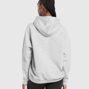 Best Gymshark Training Oversized Fleece Hoodie LightGreyCoreMarl