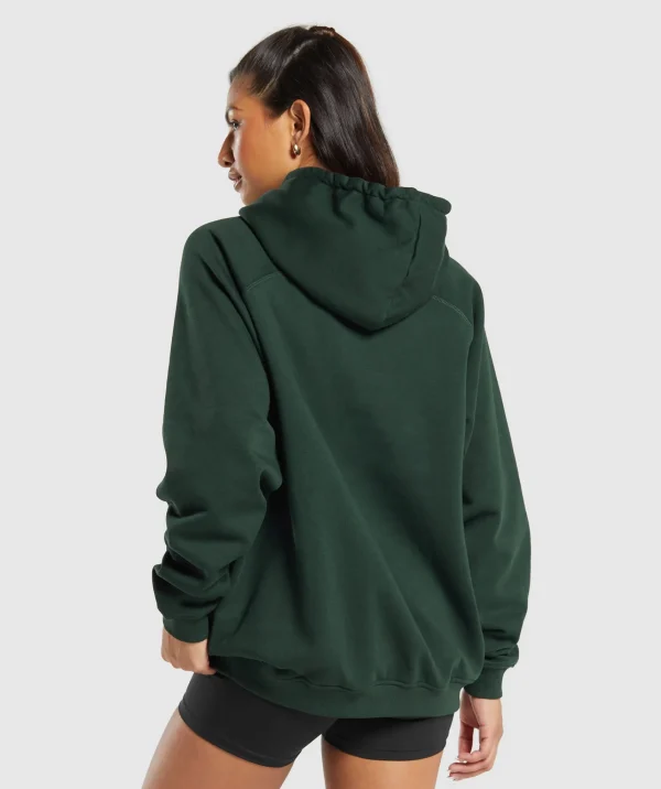 Hot Gymshark Training Oversized Fleece Hoodie VictoryGreen