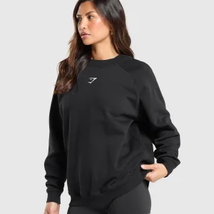 Discount Gymshark Training Oversized Fleece Sweatshirt Black