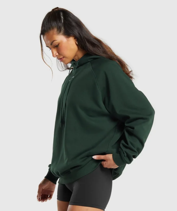 Hot Gymshark Training Oversized Fleece Hoodie VictoryGreen