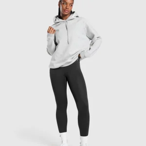 Best Gymshark Training Oversized Fleece Hoodie LightGreyCoreMarl