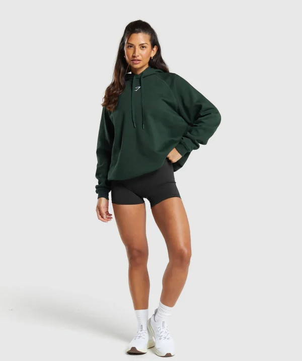 Hot Gymshark Training Oversized Fleece Hoodie VictoryGreen