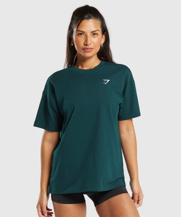 Hot Gymshark Training Oversized T-shirt StrongTeal