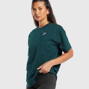 Hot Gymshark Training Oversized T-shirt StrongTeal