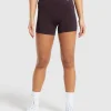 Clearance Gymshark Training Tight Shorts PlumBrown