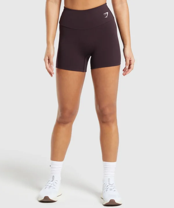 Clearance Gymshark Training Tight Shorts PlumBrown