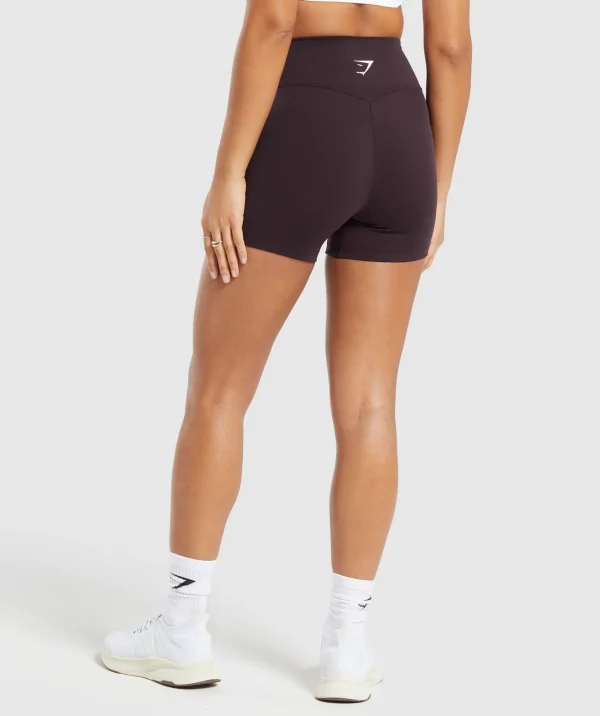 Clearance Gymshark Training Tight Shorts PlumBrown